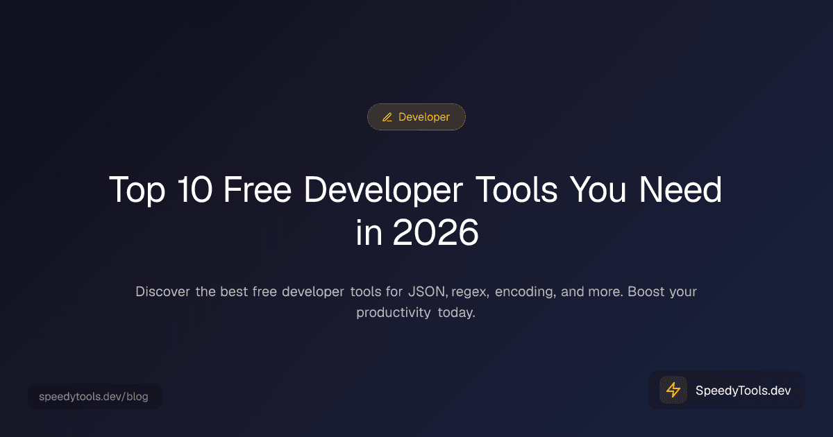Top 10 Free Developer Tools You Need in 2026