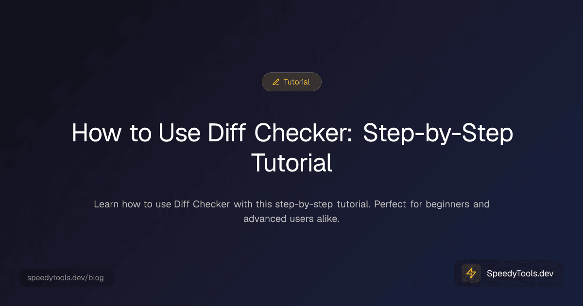 How to Use Diff Checker: Step-by-Step Tutorial