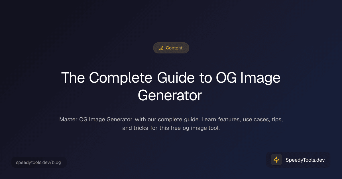 The Complete Guide to OG Image Generator