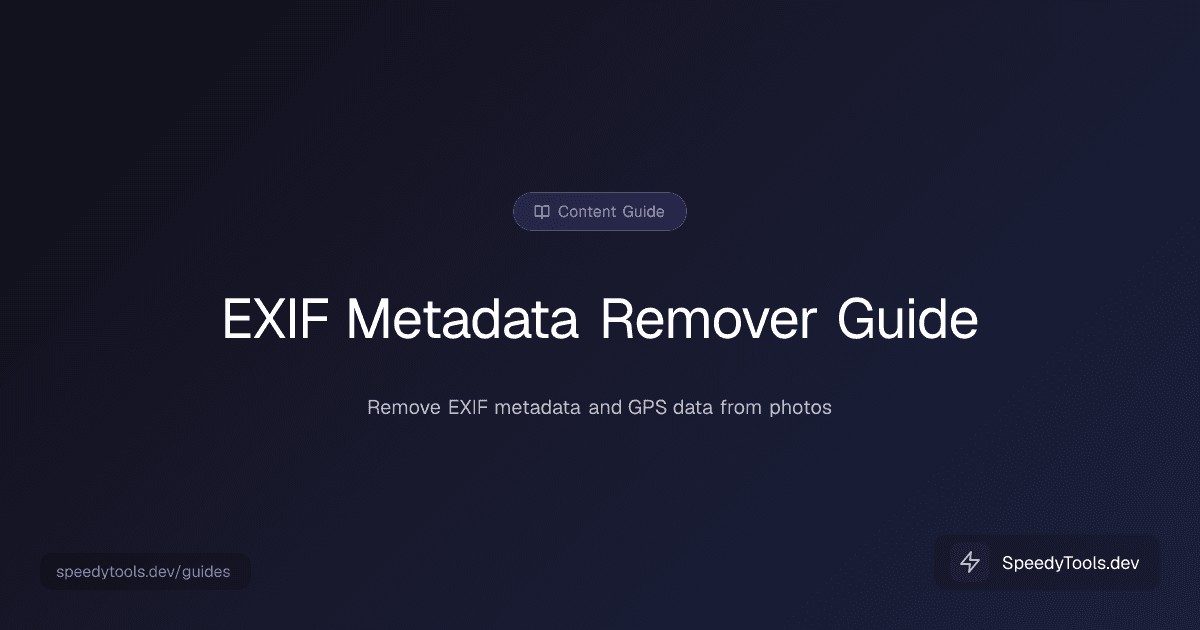 EXIF Metadata Remover guide