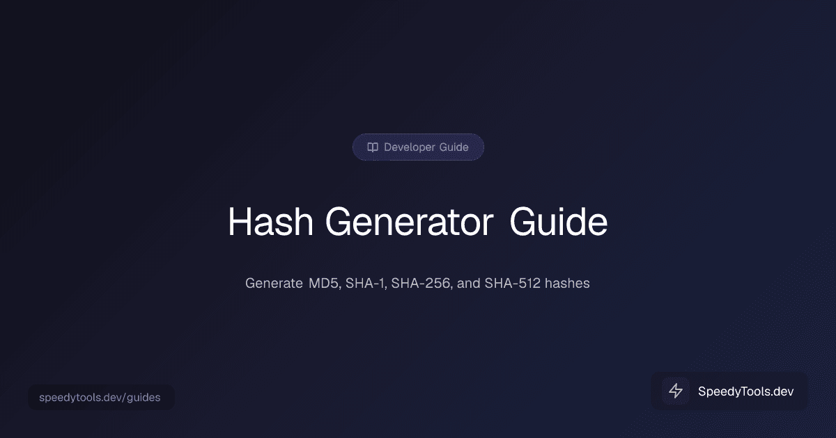 Hash Generator guide