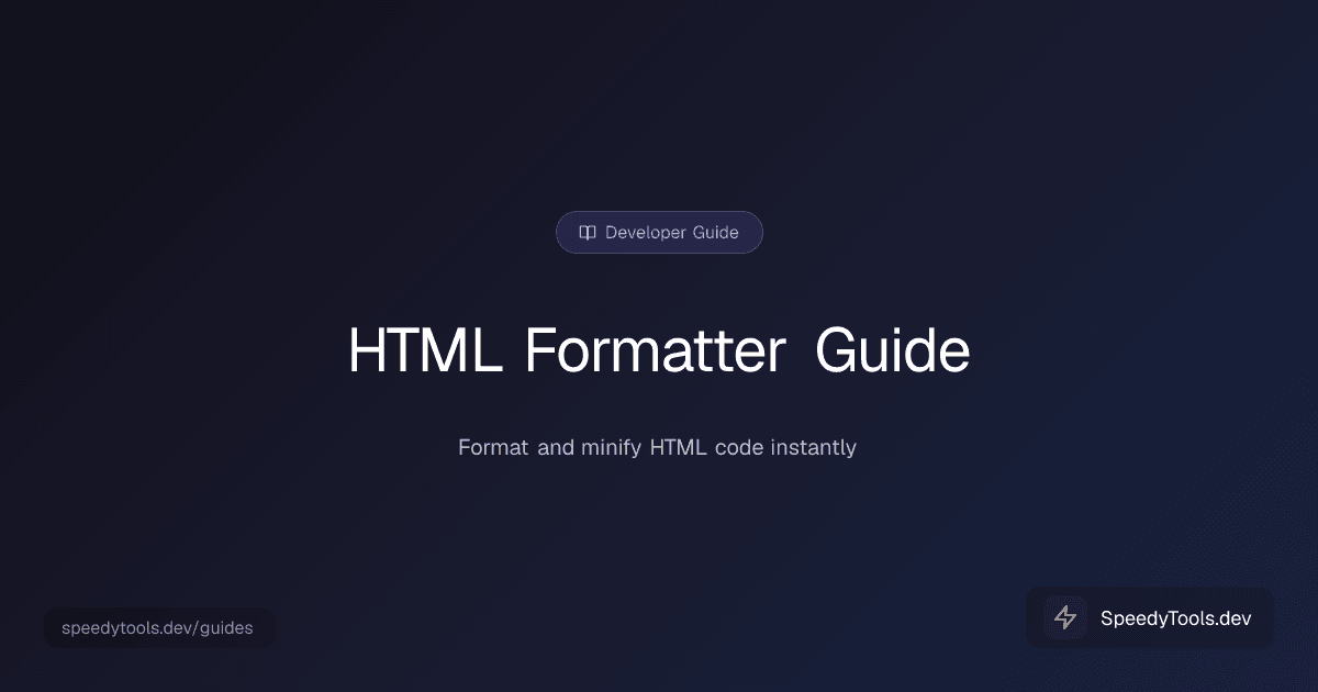 HTML Formatter guide