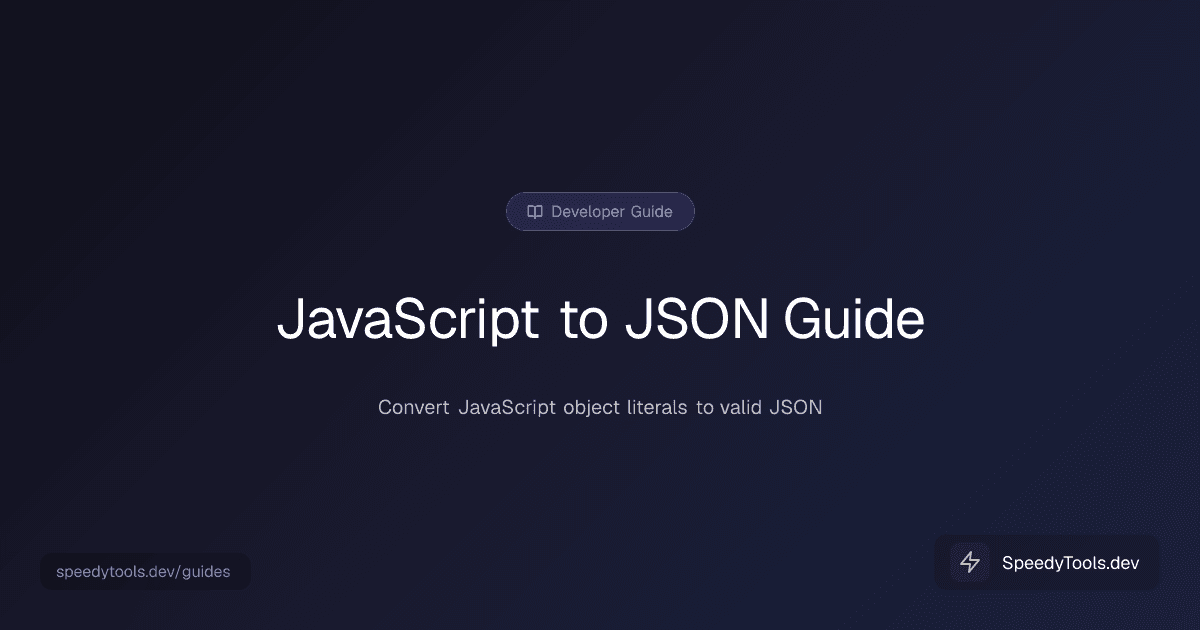 JavaScript to JSON guide