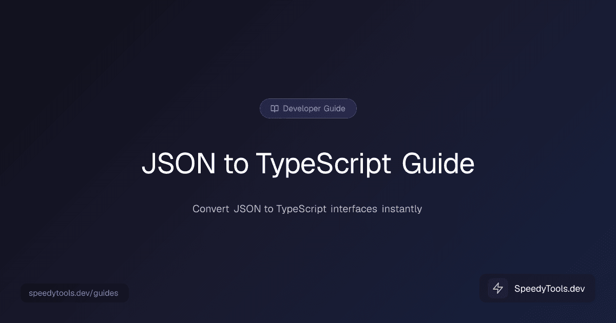 JSON to TypeScript guide