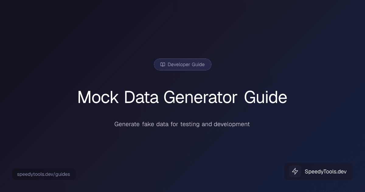 Mock Data Generator guide