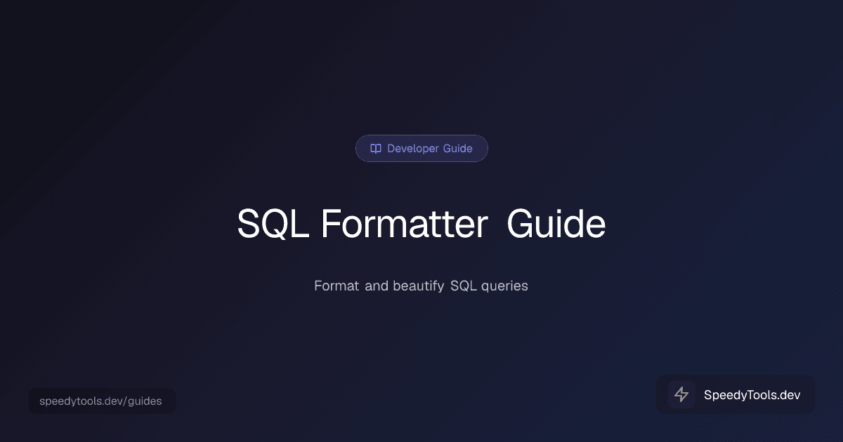 SQL Formatter guide