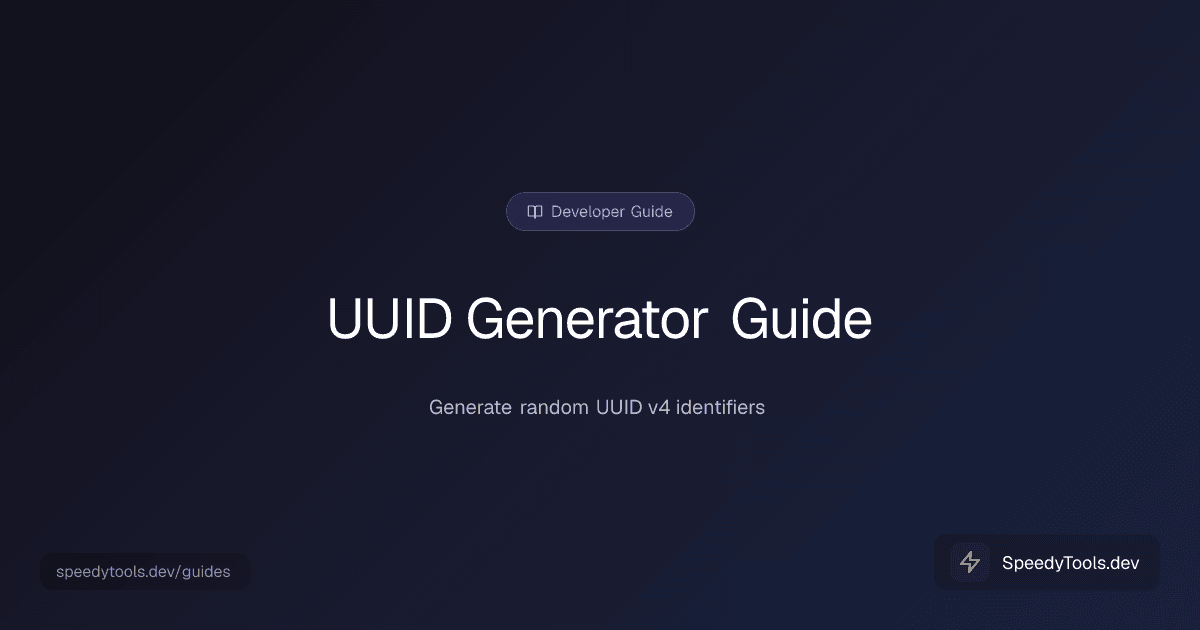 UUID Generator guide