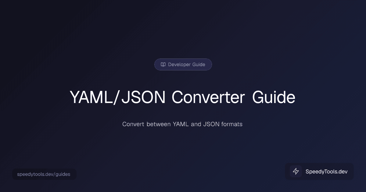 YAML/JSON Converter guide